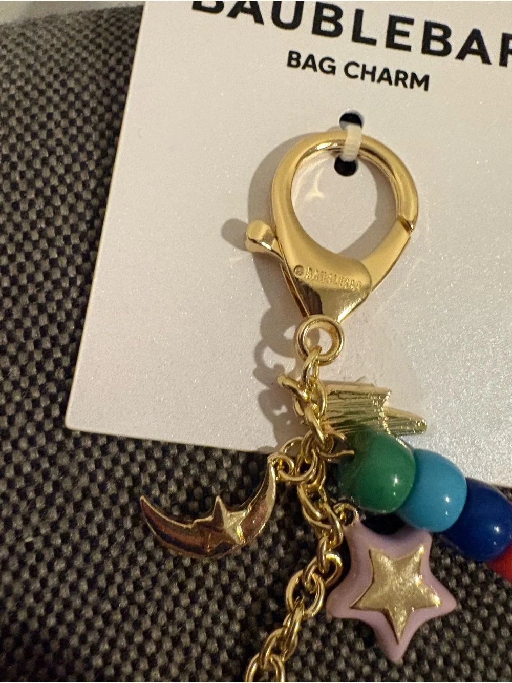 BaubleBar Starstruck Bag Charm Celestial Keychain NWT